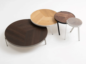GYROS - Low round wooden coffee table - Coffee table by Skema