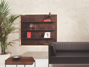 TALEA YLES CARBO - Floating wooden bookcase - Cabinet by Skema