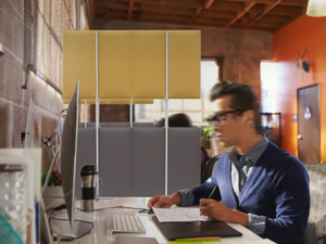 ECODESK WINDOW - Polyester fibre desktop partition - Screens by Slalom