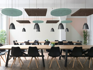 T-FRAME - Fireproof polyester fibre acoustic ceiling clouds - Screens by Slalom