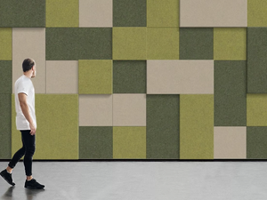 T-FRAME SURFACE - Fireproof polyester fibre Acoustic wall panel - Paneling by Slalom