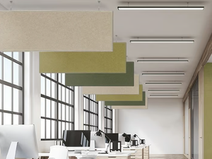 T-LIGHT BAFFLE - Polyester fibre acoustic baffles - Screens by Slalom