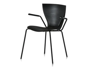 GLORIA - Stackable polypropylene chair with armrests - Chair by SLIDE