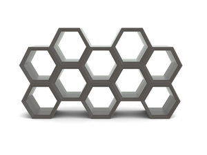 HEXA - Open polyethylene bookcase - Cabinet by SLIDE