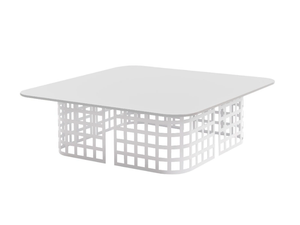 MARA - Square garden table with HPL top and iron base - Table by SLIDE