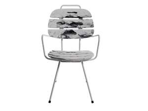 RIBS - Polyethylene garden chair with armrests - Chair by SLIDE