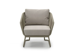 CLAUDE - Fabric garden armchair with removable cover with armrests - Armchair by SNOC