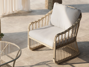 ELISA - Synthetic material and aluminium garden armchair - Armchair by SNOC