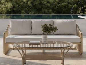 ELISA - Synthetic material and aluminium garden sofa - Sofa by SNOC