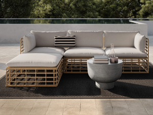 ELISA - Synthetic material and aluminium garden sofa - Sofa by SNOC