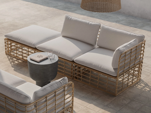 ELISA - Synthetic material and aluminium garden sofa - Sofa by SNOC