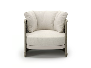MIURA - Fabric garden armchair with armrests - Armchair by SNOC