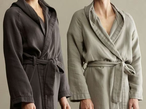 KUR - Cotton soft double face kimono robe - Sanitary accessories by Society Limonta
