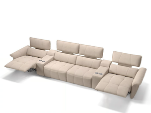 ADRIA KINO - Recliner 4 seater fabric sofa - Sofa by Sofanella