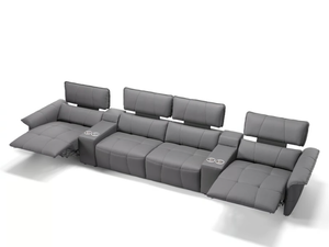 ADRIA KINO - Recliner 4 seater leather sofa - Sofa by Sofanella