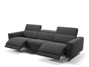 ALESSO XXL - 3 seater sled base fabric sofa - Sofa by Sofanella