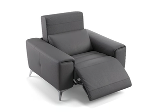 BELLA - Leather armchair with armrests - Armchair by Sofanella