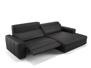 CAPRI - Leather sofa with chaise longue - Sofa by Sofanella