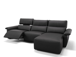 MERIDA - Leather sofa with chaise longue - Sofa by Sofanella