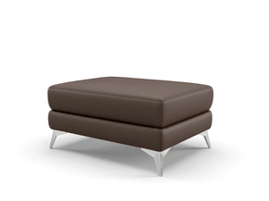 MILANO - Upholstered leather footstool - Pouf by Sofanella