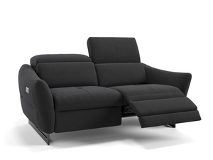 MODENA - 2 seater sled base fabric sofa - Sofa by Sofanella
