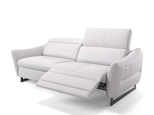MODENA - 3 seater sled base leather sofa - Sofa by Sofanella