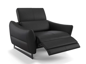 MODENA - Sled base leather armchair with armrests - Armchair by Sofanella