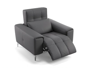 SALENTO - Leather armchair with armrests - Armchair by Sofanella