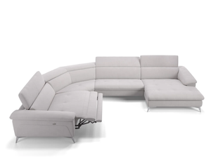 STELLA - Fabric sofa with chaise longue - Sofa by Sofanella