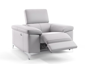 VENOSA - Leather armchair with armrests - Armchair by Sofanella