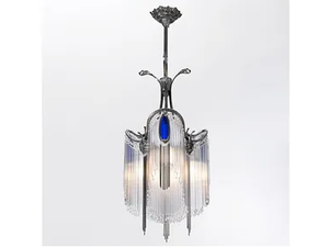 10075BIS - Art nouveau chandelier - Ceiling lamp by Sofar