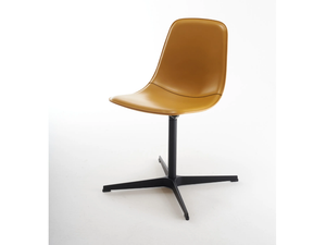 COUPÉ CR UP - Swivel with 4-spoke base tanned leather chair - Chair by SOFTLINE 1979