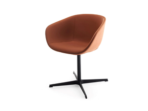 MAYA CR UP - With 4-spoke base tanned leather chair - Chair by SOFTLINE 1979
