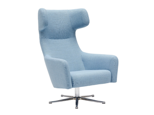 HAVANA - Wing armchair with 5-spoke base high-back - Armchair by SOFTLINE
