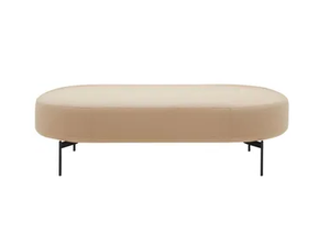 JOE - Upholstered oval fabric pouf - Pouf by SOFTLINE