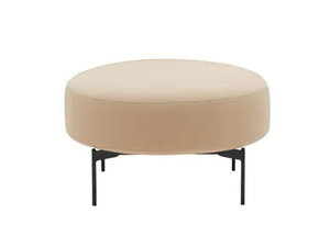 JOE - Upholstered round fabric pouf - Pouf by SOFTLINE