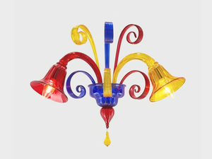 ARLECCHINO IN GIÙ - Murano glass wall lamp - Wall lamp by Sogni Di Cristallo