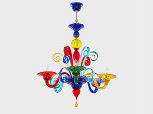 ARLECCHINO IN SU - Murano glass chandelier - Ceiling lamp by Sogni Di Cristallo
