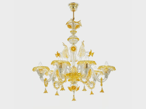 DELFI - Murano glass chandelier - Ceiling lamp by Sogni Di Cristallo