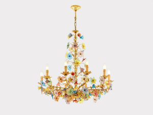 DESIDERIA - Handmade Murano glass chandelier - Ceiling lamp by Sogni Di Cristallo