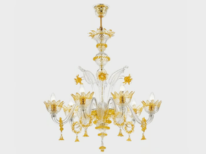 GOLD GIOVE - Murano glass chandelier - Ceiling lamp by Sogni Di Cristallo