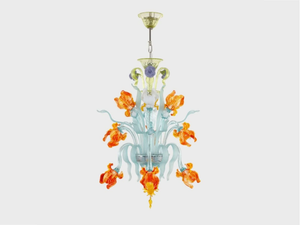 IRIS 9L - Murano glass chandelier - Ceiling lamp by Sogni Di Cristallo