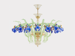 IRIS DELUXE - Murano glass chandelier - Ceiling lamp by Sogni Di Cristallo