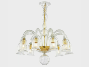 LAETITIA - Murano glass chandelier - Ceiling lamp by Sogni Di Cristallo