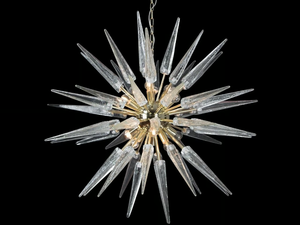 STARBURST - Murano glass chandelier - Ceiling lamp by Sogni Di Cristallo