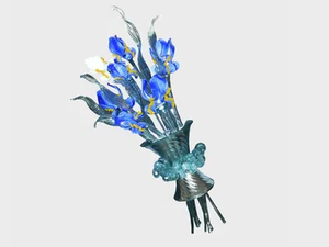 VAN GOGH IRIS BOUQUET - Murano glass wall light - Wall lamp by Sogni Di Cristallo
