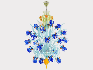 VAN GOGH IRIS DELUXE - Murano glass chandelier - Ceiling lamp by Sogni Di Cristallo