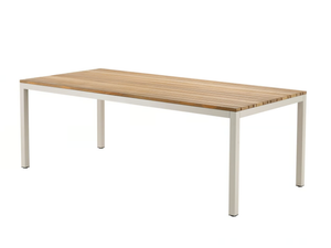 CLASSIC ALU - Rectangular teak garden table - Table by Solpuri
