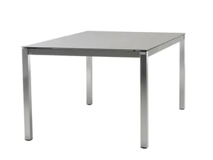 CLASSIC STAINLESS STEEL - Square ceramic garden table - Table by Solpuri