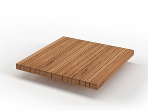 PLATEAU - Low square teak coffee table - Coffee table by Solpuri